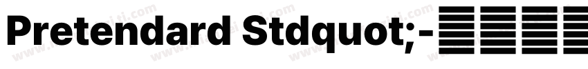 Pretendard Stdquot;字体转换